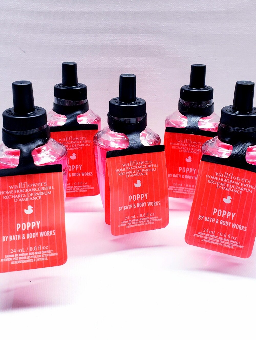 Bath & Body Works POPPY Wallflowers Home Fragrance Refill, 0.8 fl oz (5 pcs)